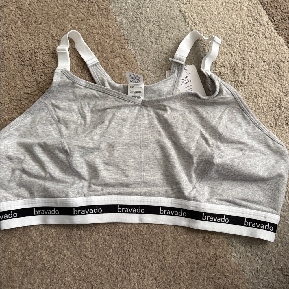 Bravado Gray Nursing Bra- XL